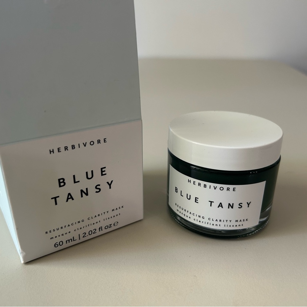 Herbivore Botanicals Blue Tansy Mask White and Blue NiB